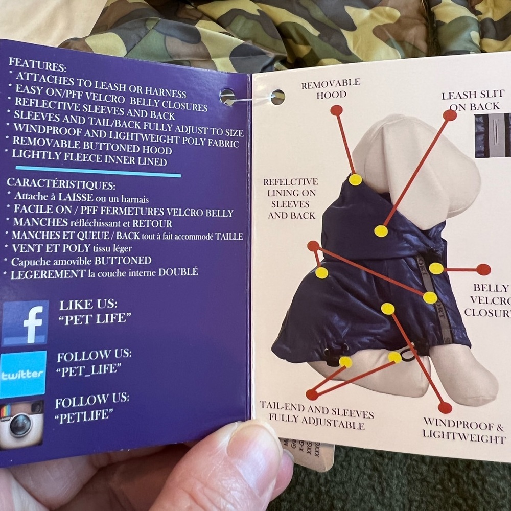 🐾 HOST PICK 🐾 Pet Life Reflecta Sport Rainbreaker Dog Raincoat Jacket NWT - Picture 11 of 14